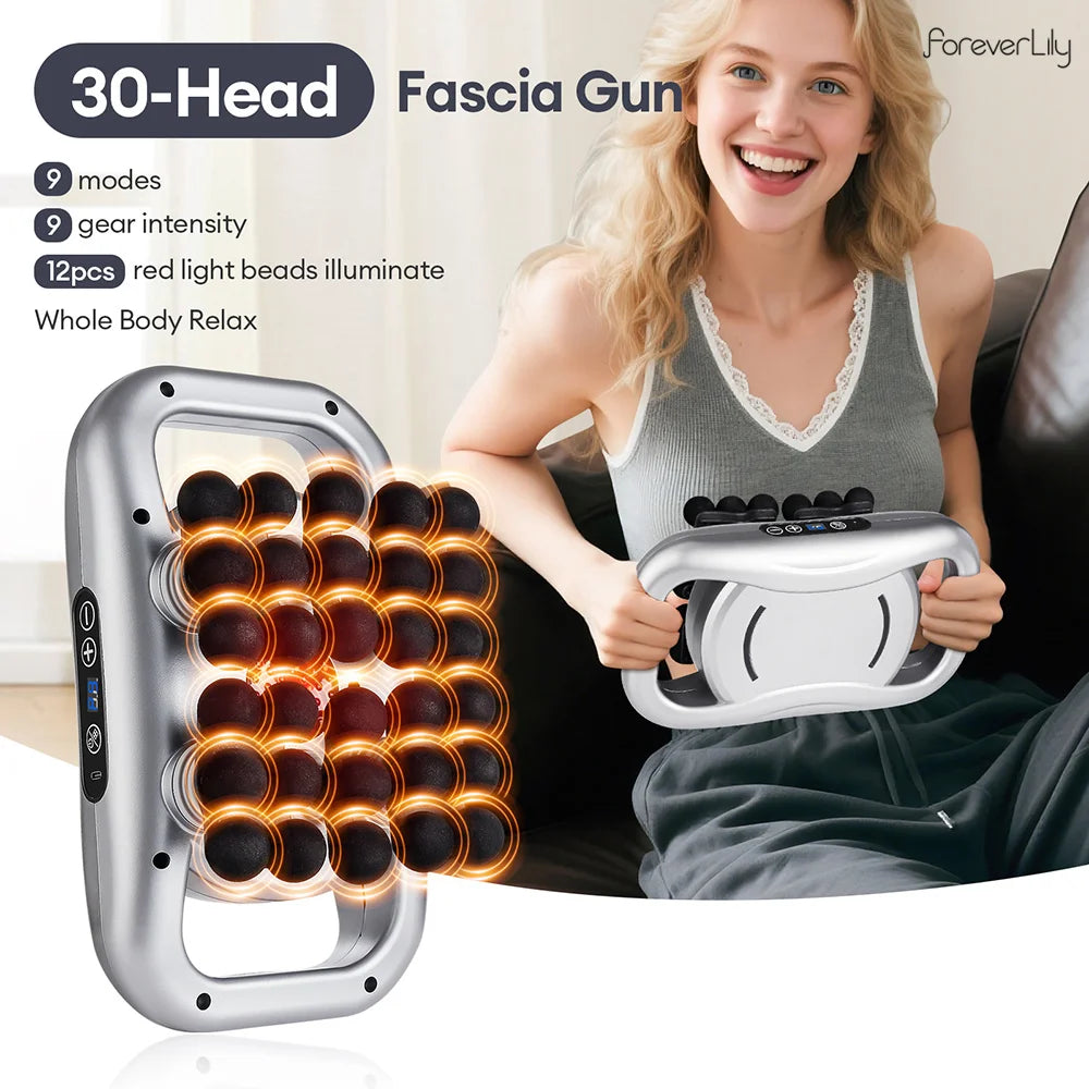 22-Head Fascia Gun High-Frequency Vibration Body Massage Gun Back and Waist Massager Neck Shoulder Massager Muscle masajeador