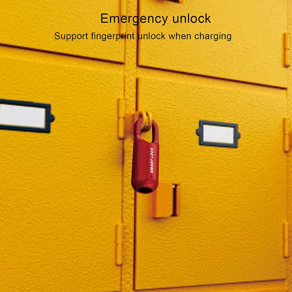 Smart Fingerprint Padlock for Locker Small Rechargeable Fingerprint Lock Keyless Biometric Thumbprint Padlock Locker Suitcase