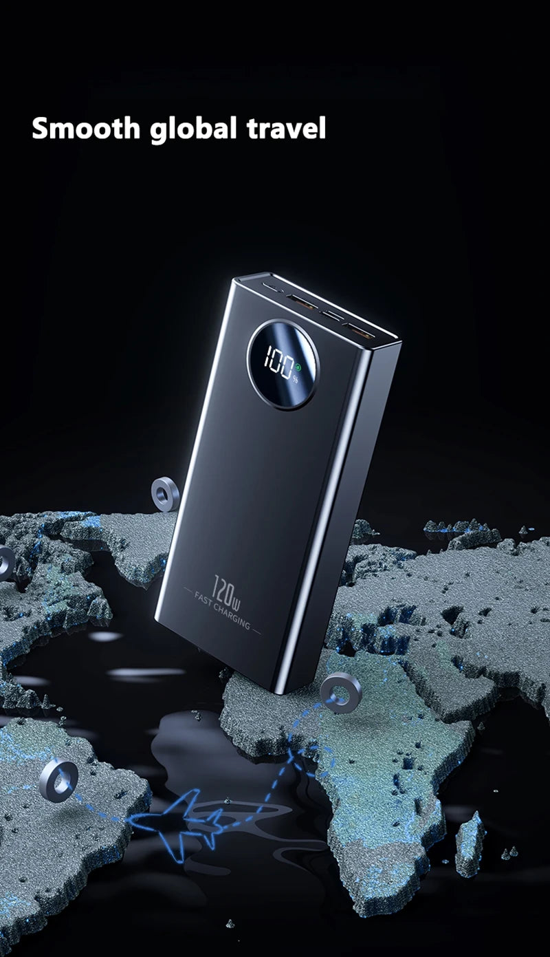 Xiaomi 120W 200000mAh Capacity Power Bank Large Capacity Super Fast Charging Portable Powerbank with 4 Wires for iPhone Huawei