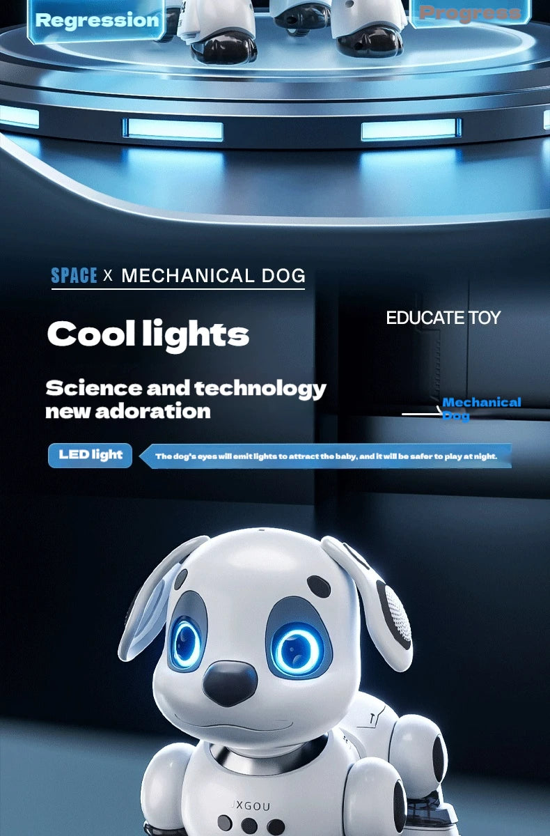 Latest Electric Intelligent Robot Dog Toy Remote Control Car For Children Gesture Dual SensationRacing Boy Gift robots kids toys