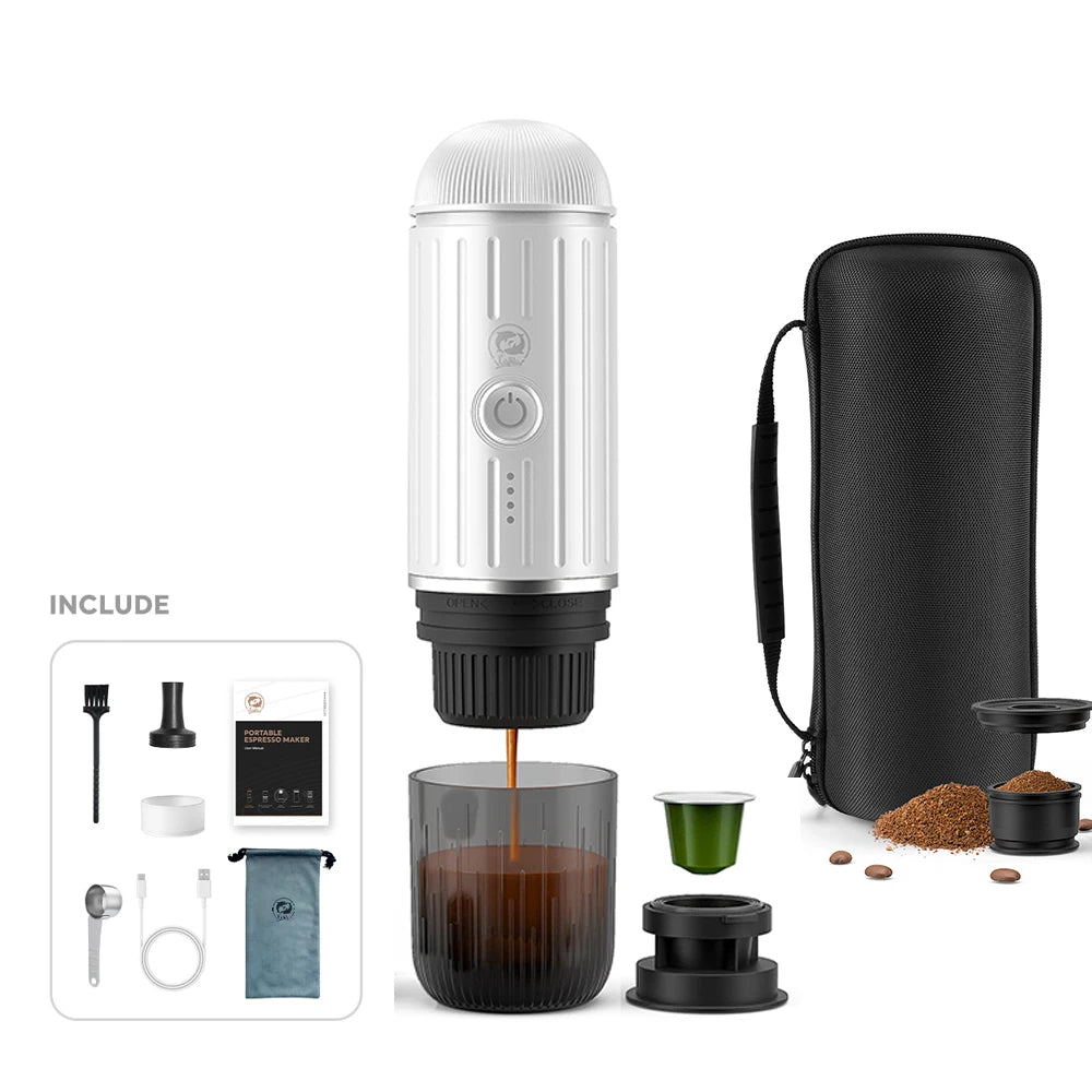Auto Espresso Coffee Maker Portable Coffee Machine Wireless Electric Espresso Maker Fit Nespresso Capsule & Coffee Powder