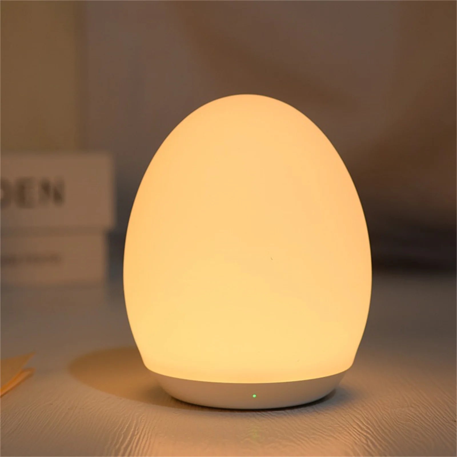 LED Night Lights USB Rechargeable Egg Shape RGB Pat Light Baby Feeding Sleeping Eye Protection Lamp Outdoor Bar Table Lamp