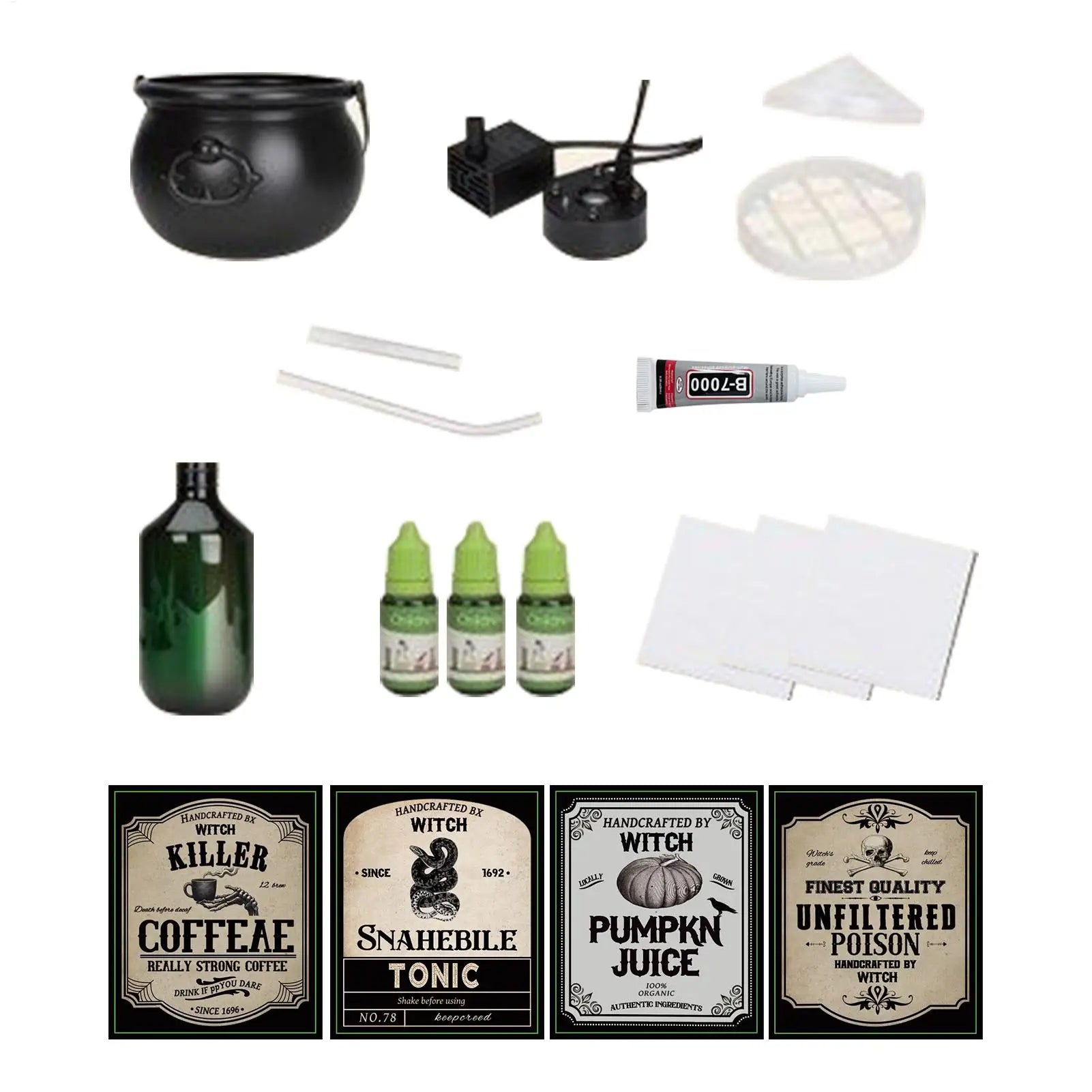 Halloween Cauldron Halloween Haunted House Decor Spooky Cauldron with Fume Effect for Homeowners Event Planners School