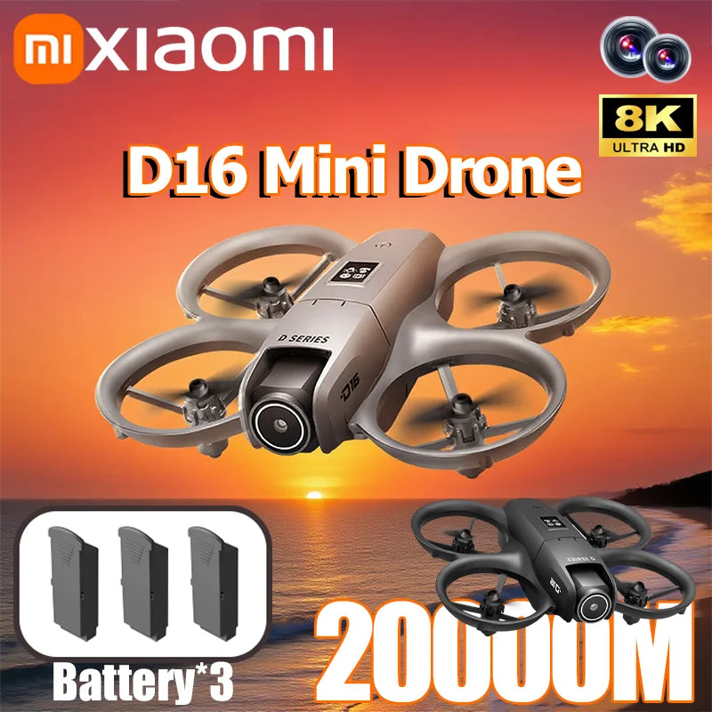 Xiaomi D16 Drone 8K Aerial HD Profesional Dual Camera Optical Flow Positioning Intelligent Avoidance Bushless Power GPS Drone