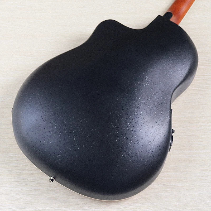 Electric Acoustic Guitar 6 Strings Round Back Ovation Model Brown 41 Inch Acoustic Guitar Cutaway Design Electric Folk Guitar