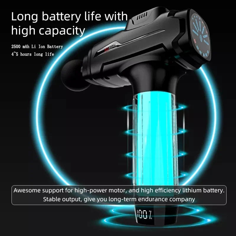 Massage Gun Deep Tissue Percussion Massager For Athletes Recovery And Pain Relief Handheld Relaxation Electric Massagers