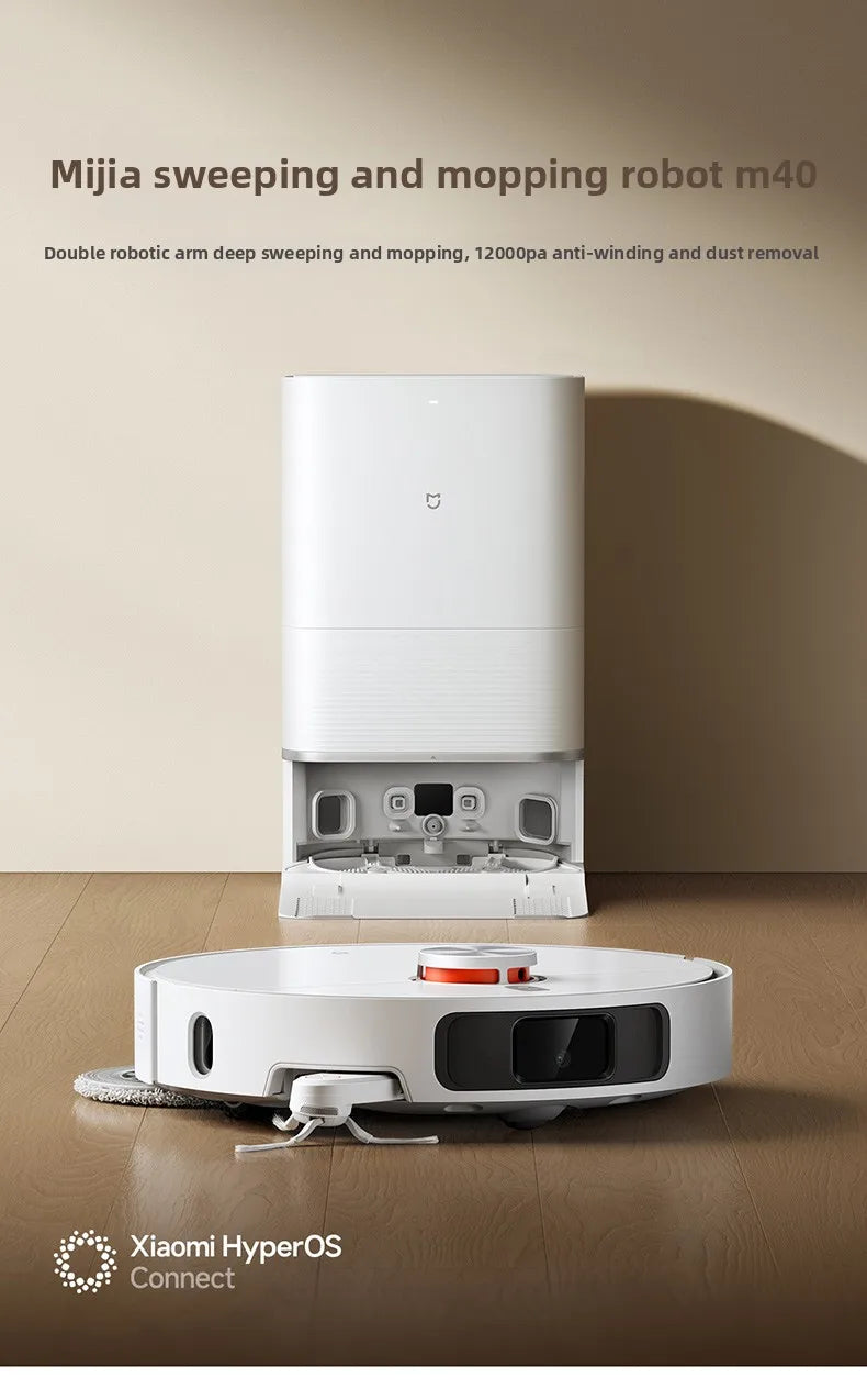 Xiaomi Mi Home Robotic Vacuum Cleaner M40,M40S with Mechanical Arm Sweeping and Mopping Intelligent Appliance