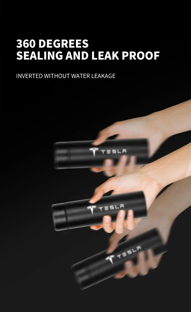 500mI Auto Digital Intelligent Thermos Cup For Tesla Model 3 X S Y P100D SpaceX Car Digital Smart Thermos Cup Auto Accessories