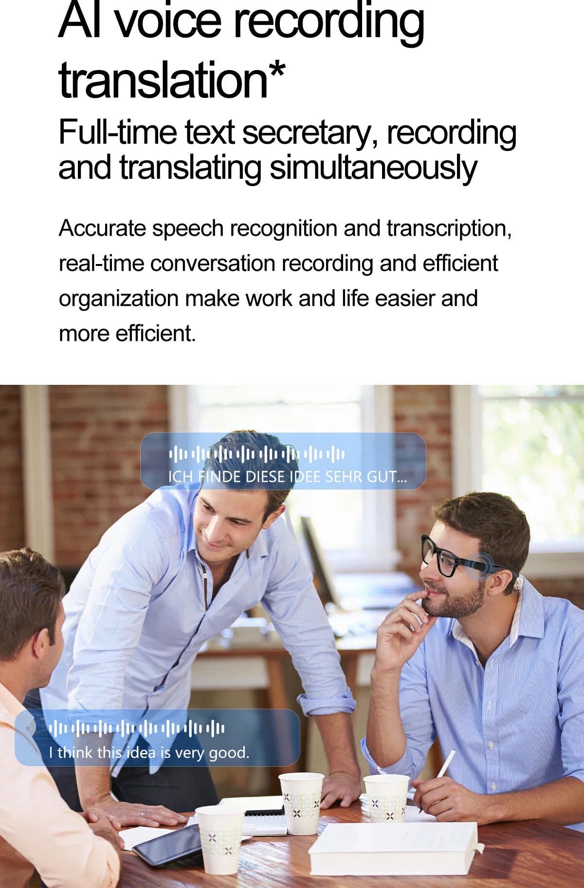 New OTA Upgrade Smart Glasses 1080P HD Camera Video Record AI Chat GPT Function Q&A Translation Wireless Call Women Men Eyeglass