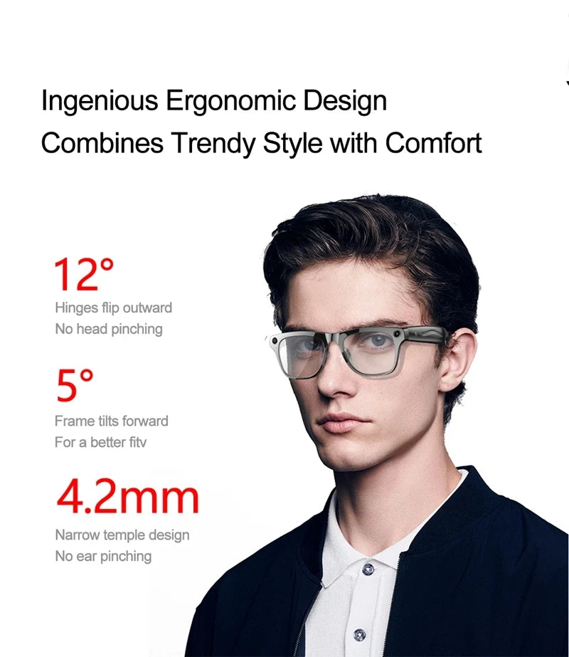 Xiaomi 8K HD AI Smart Glasses Photochromic Multifunction Bluetooth Calling Voice Assistant Music Player Translate Camera Glasses