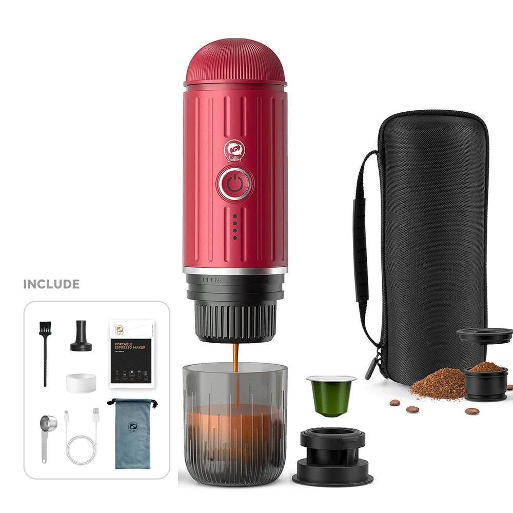 Auto Espresso Coffee Maker Portable Coffee Machine Wireless Electric Espresso Maker Fit Nespresso Capsule & Coffee Powder