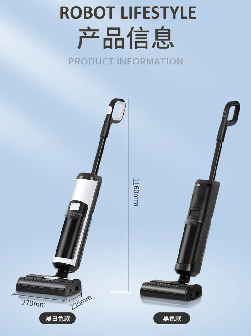 Cordless Handheld Vacuum Cleaner Wet Dry Cleaning Robot RL9Max 14000pa Super Strong Suction Self Heating Brush 4000mAh Battery