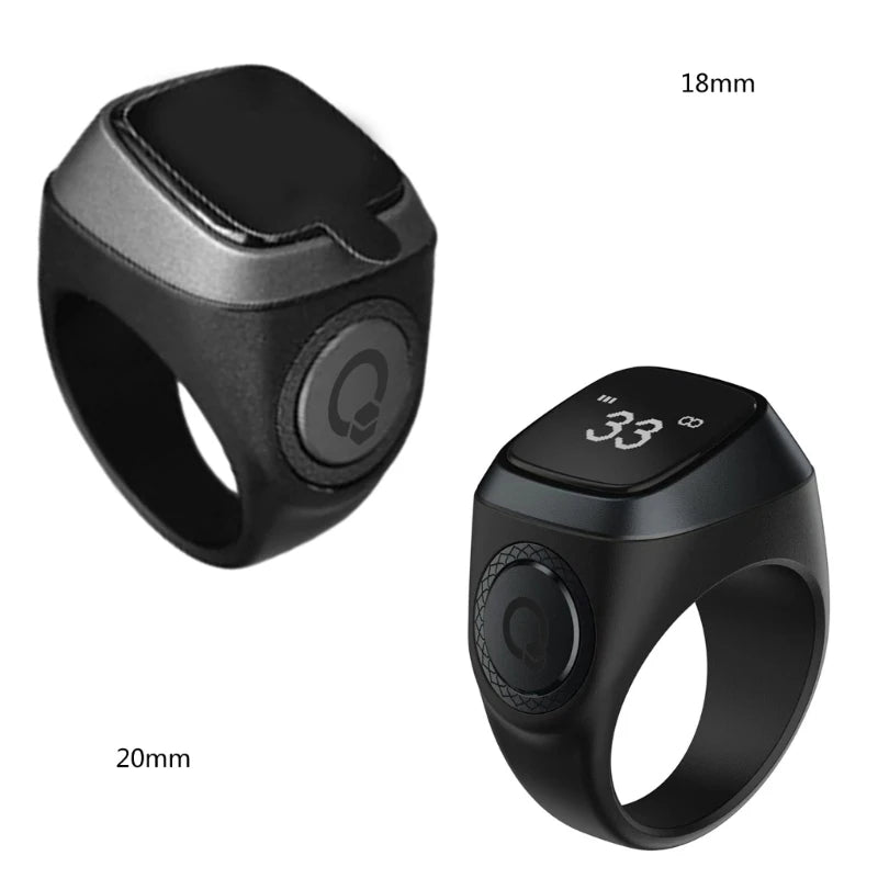 Electronic Digital Finger Counter OLED Display Tasbih Tally Counter & Prayer Time Reminder Prayer Tally Counter