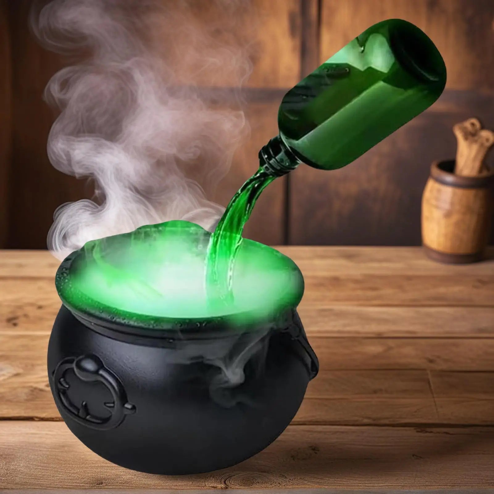 Halloween Cauldron Halloween Haunted House Decor Spooky Cauldron with Fume Effect for Homeowners Event Planners School