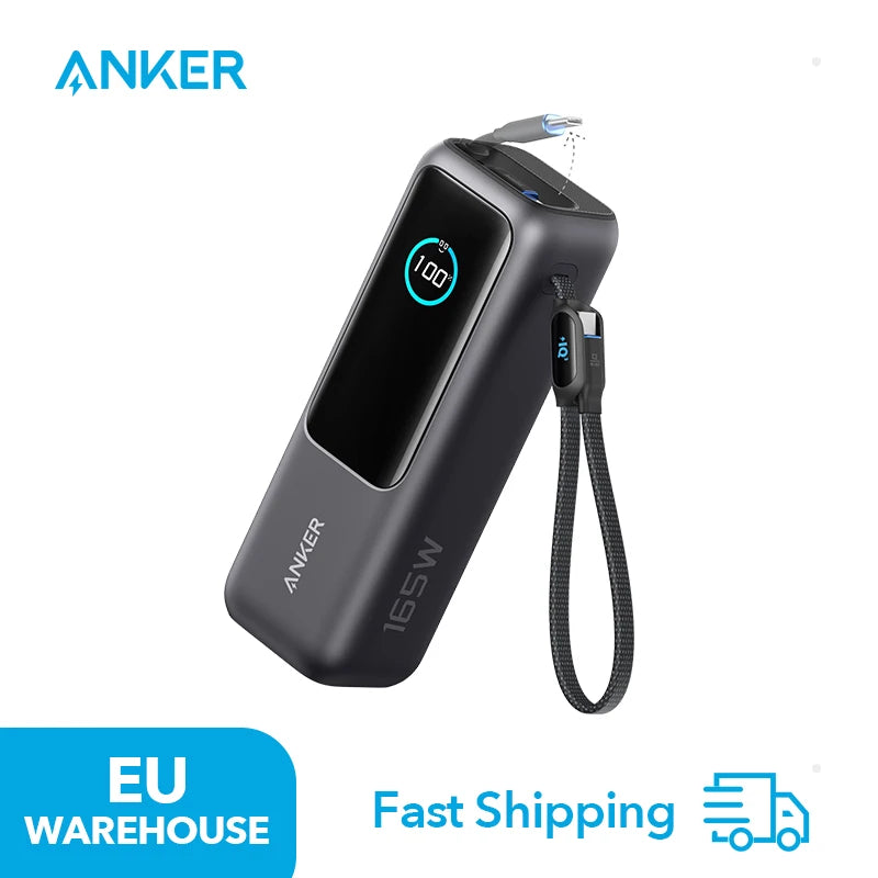 Anker Laptop Power Bank, zewnętrzna bateria 25 000 mAh Z 3 portami USB-C o mocy 100 W do ładowania wielu urządzeń