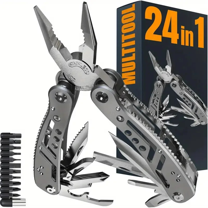 Multitool 24-in-1 Multitools Pliers with Professional Multi-tool for Survival Camping and Hunting Gifts for Men Dad Hus band
