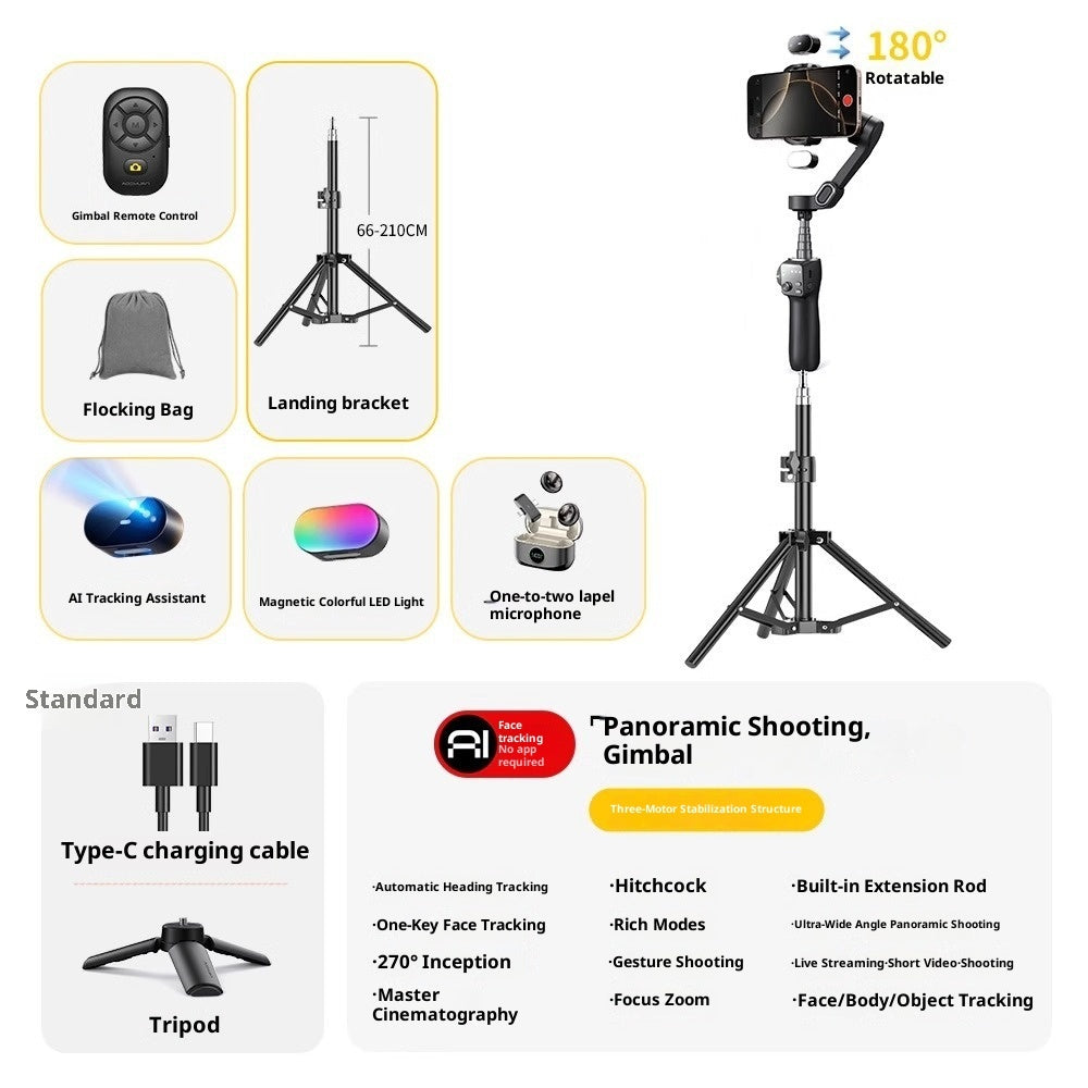 Face Tracking Professional Anti-shake Mobile Phone Stabilizer Handheld