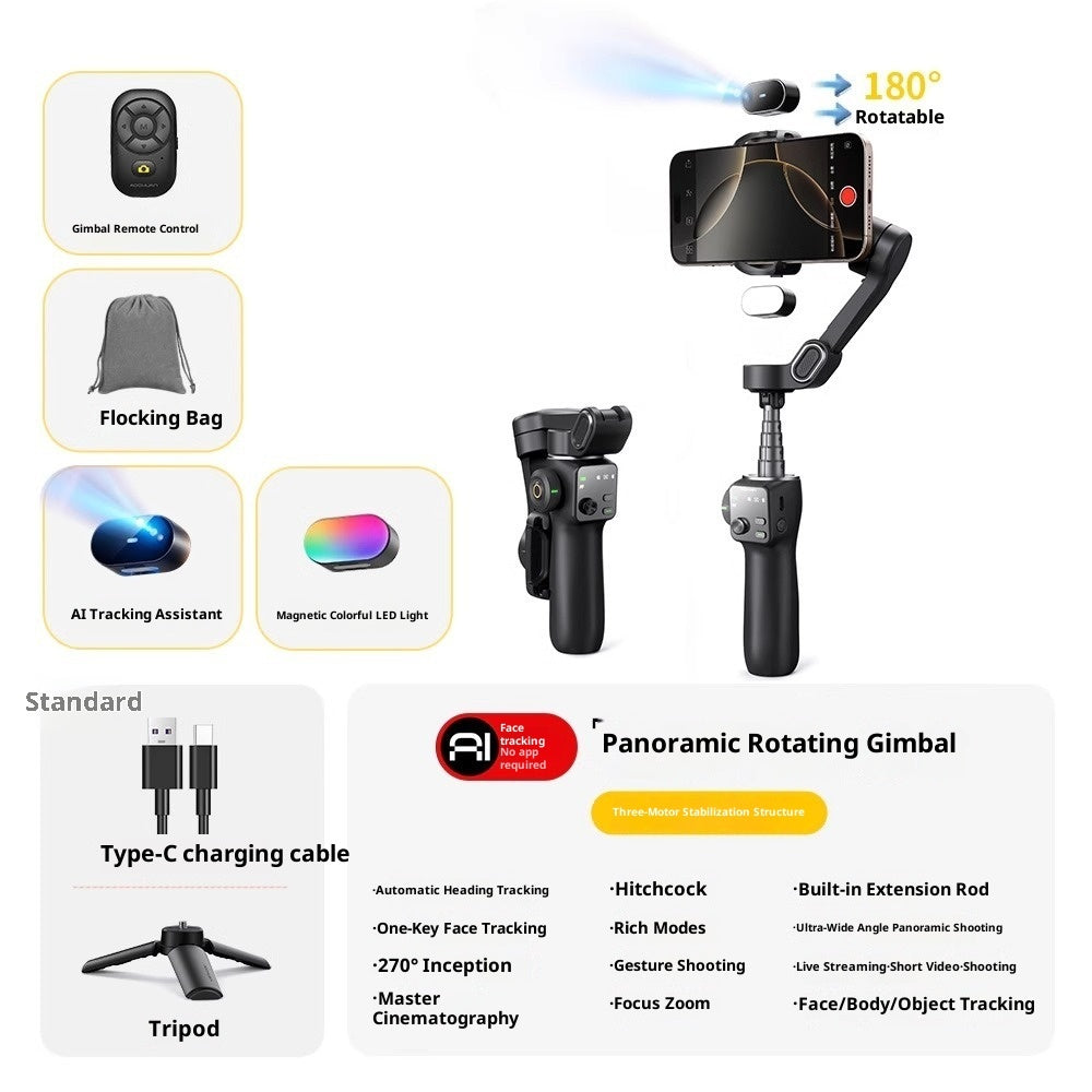 Face Tracking Professional Anti-shake Mobile Phone Stabilizer Handheld