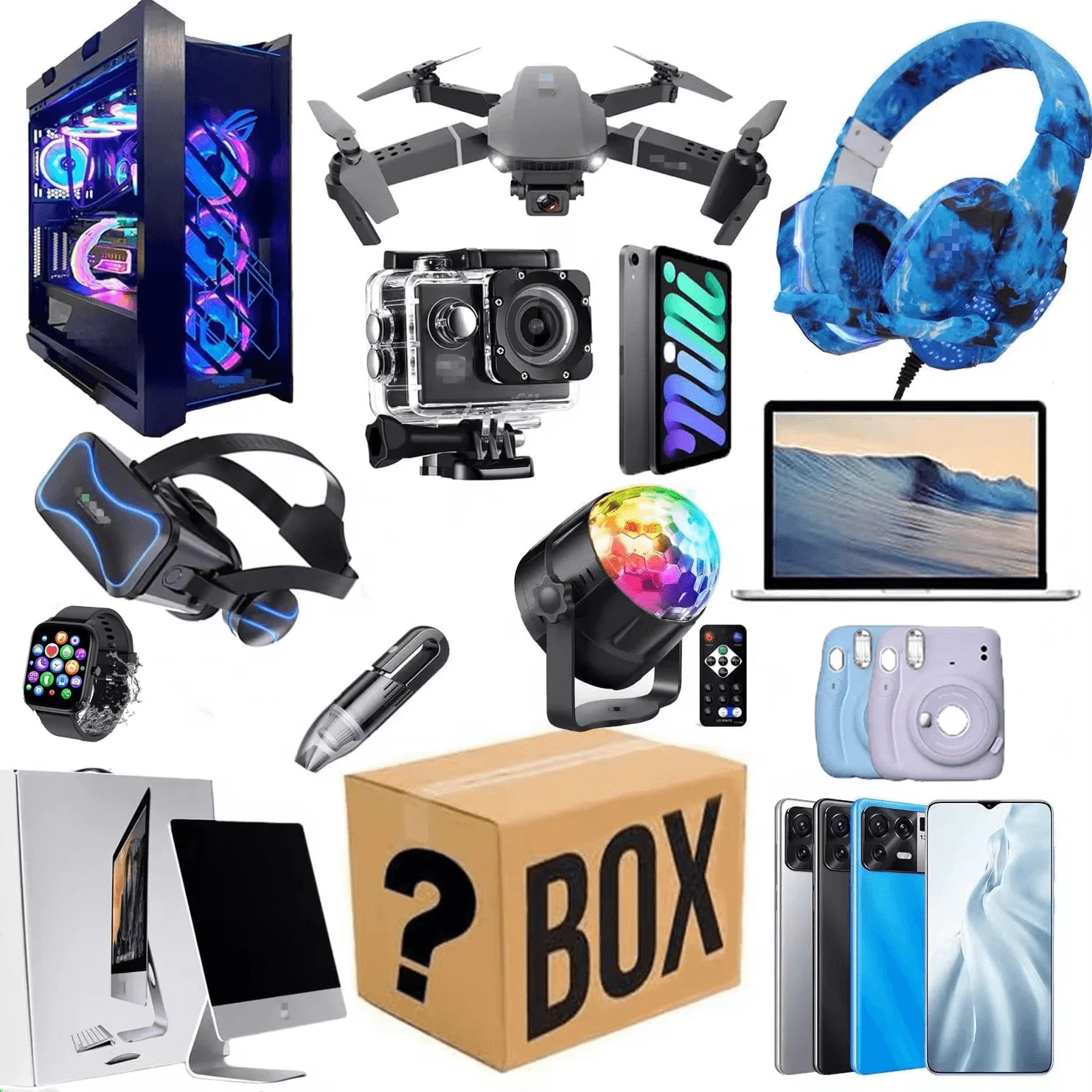Lucky Electronics Vintage Mystery Festival Gift Box Random Boxes for 4G Devices SIM Slot Drop Caja Misteriosa Surprise Gift