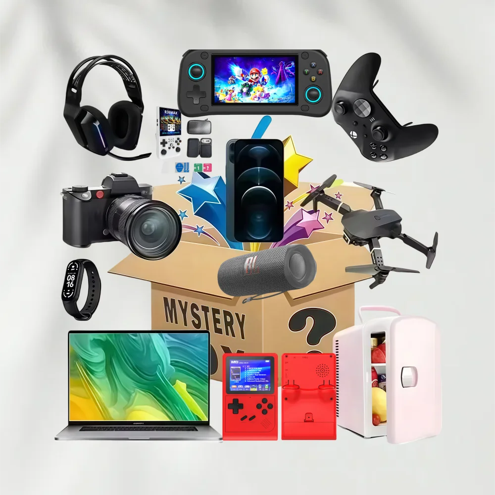 100% Surprise Novelty Electronics Random Mouse Pads Lucky Christmas Gift Mystery Box with HD Screen Resolution Octa Core CPU