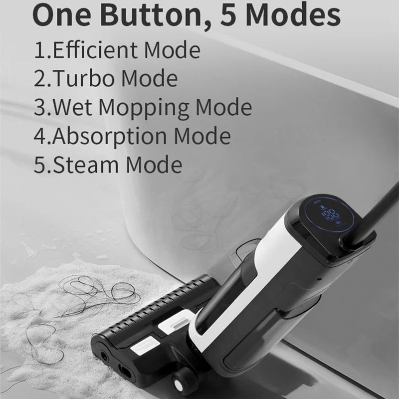 Cordless Handheld Vacuum Cleaner Wet Dry Cleaning Robot RL9Max 14000pa Super Strong Suction Self Heating Brush 4000mAh Battery