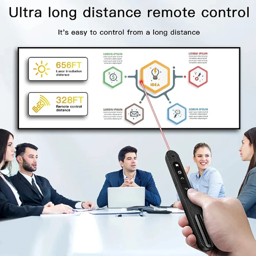 Wireless Presenter Pointer Flip Pen RF 2.4G USB Smart Page Red Light Turning Pen For PPT Powerpoint Presentation Slide Advancer