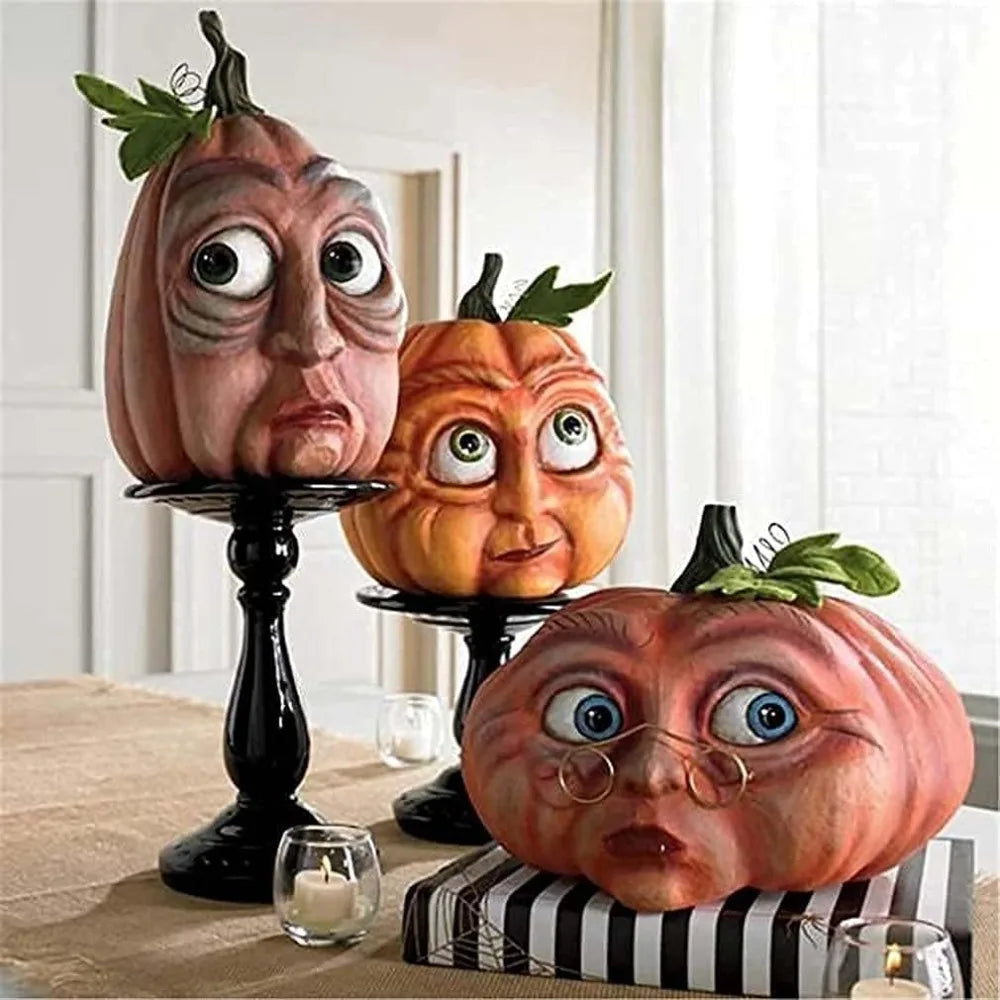 Halloween Atmosphere Outdoor Decoration Props Ghost Party Mutated Pumpkin Head Courtyard Decorationindoor Garden Accessories