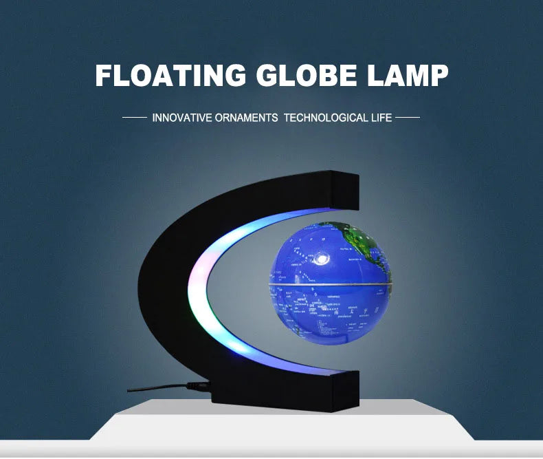 Magnetic Levitation Earth Light Novelty Ball Light Home Decoration Floating Electronic Antigravity Lamp LED Birthday Gifts