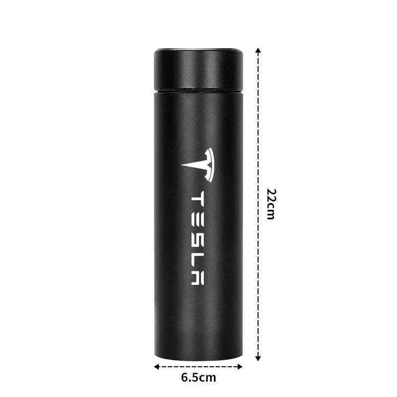 500mI Auto Digital Intelligent Thermos Cup For Tesla Model 3 X S Y P100D SpaceX Car Digital Smart Thermos Cup Auto Accessories
