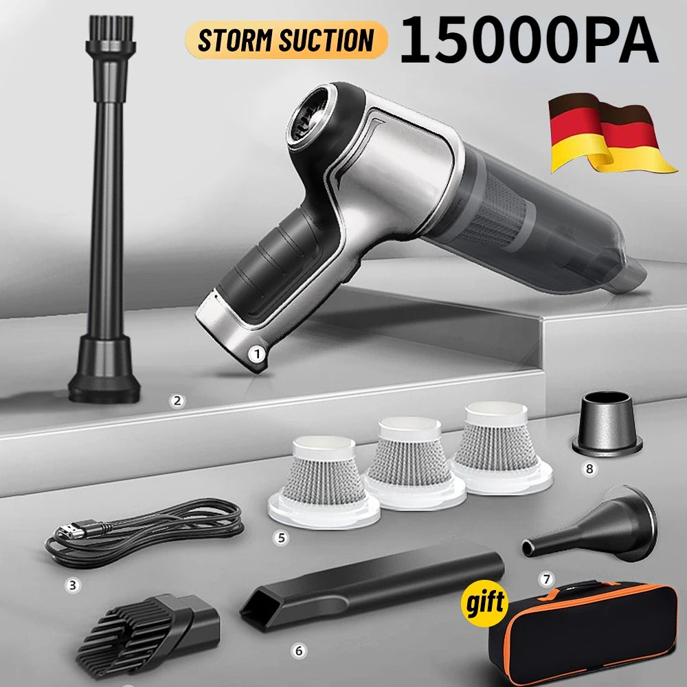 Car Wireless Vacuum Cleaner Strong Suction Handheld  Wet Dry Auto Vacuum Home & Car Dual Use Mini Vacuum Cleaner Home Appliance