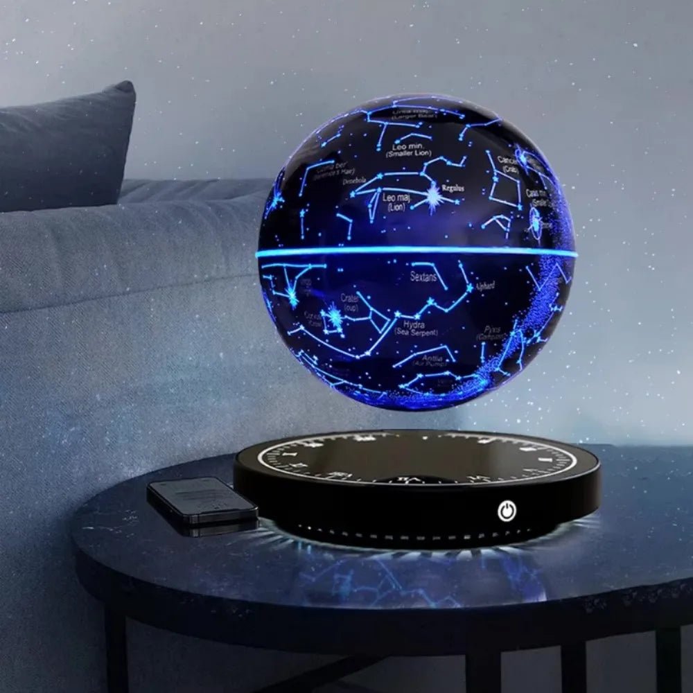 Magnetic Levitation LED Moon Lamp Auto-Rotating Globe Atmosphere Night Light for Bedroom Floating Home Office Decor Gift