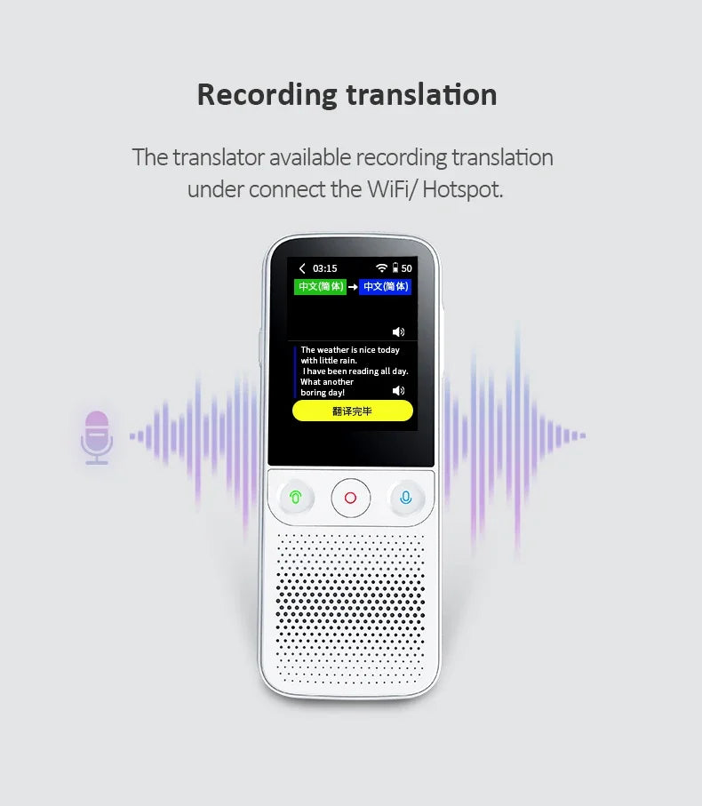 T11 Portable Audio Translator 138 Language Smart Translator Offline In Real Time Smart Voice AI Voice Photo Translator T10Pro