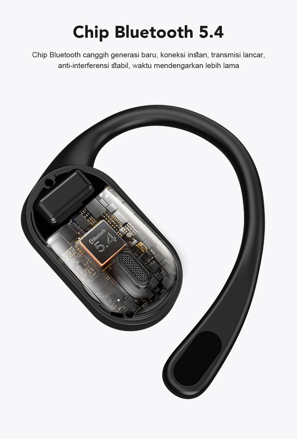 ERAZER XF38  Bluetooth Earphones AI Translator Earbuds OWS LCD Touch Screen Sport Wireless Headphones HD Stereo Sound Longlife