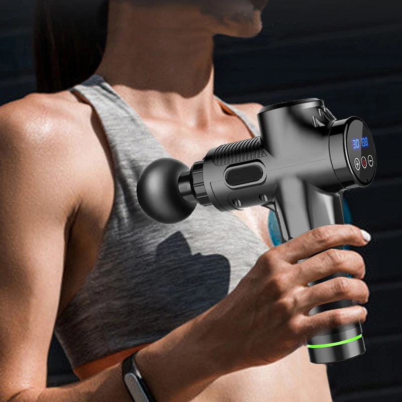 Fascia Gun Carbon Multi Force Adjustment Impact Massage for Deep Muscles USN Charging Convenient and Fast Muscle Relaxation