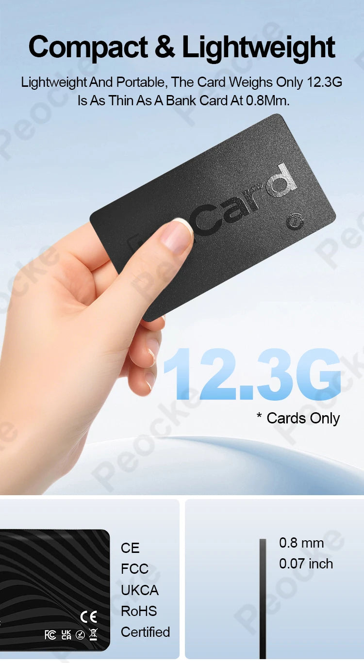 Wallet Anti-loss Card Location Tracking GPS Smart Tag for Android Key Luggage Finder With iPhone Find My App Bluetooth Device