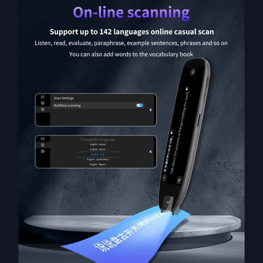 142 Languages WIFI Scan Translation Pen Scanning Smart Voice Translator S65 Pro Translation Pen For Business Travel Abroad