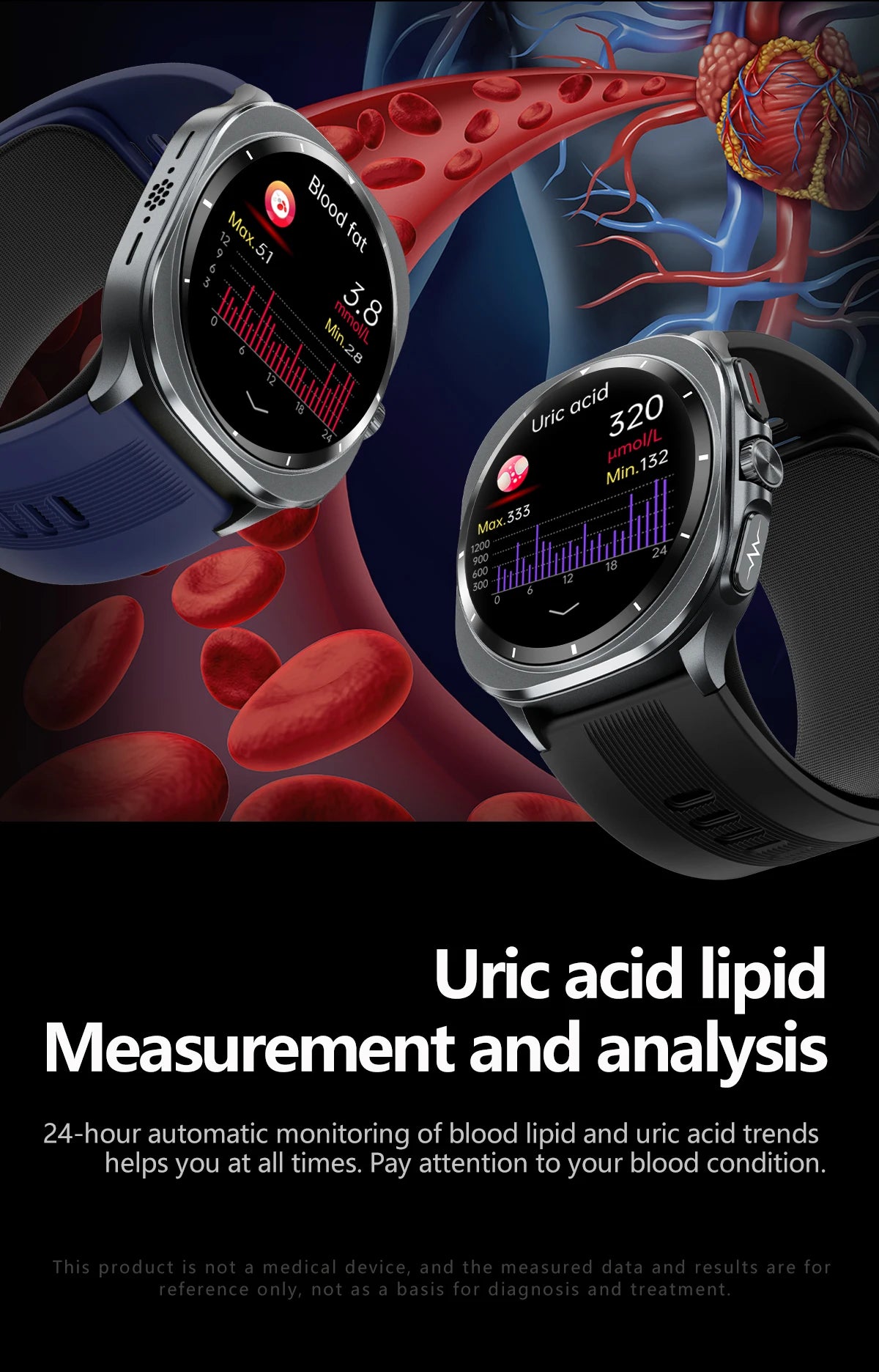 2025 For XIAOMI IOS New Air Pump Airbag Accurate Measure ECG NFC Smart Watch Blood Pressure Men Women