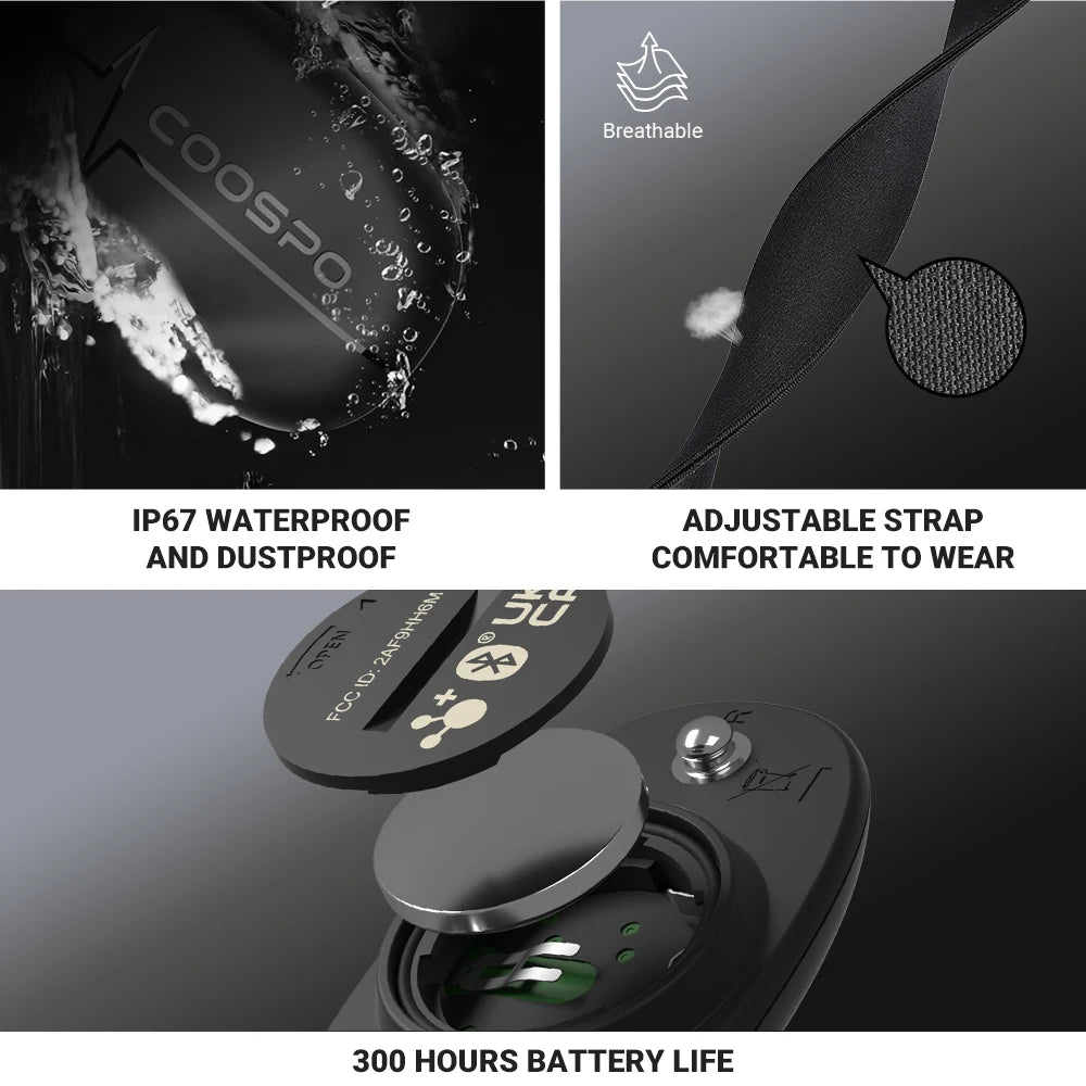 COOSPO Heart Rate Monitor Optical Fitness Outdoor Beat Sensor Bluetooth 4.0 ANT For Garmin Wahoo Bike Computer