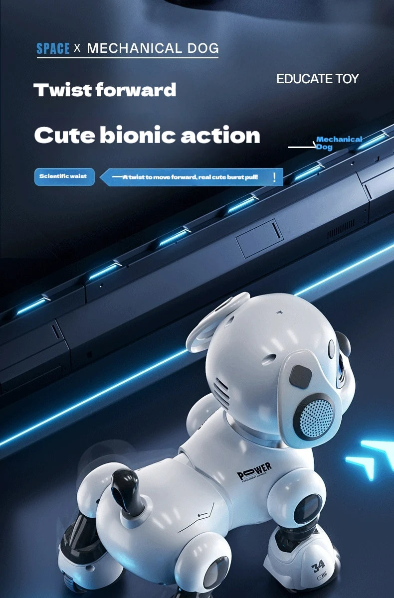 Latest Electric Intelligent Robot Dog Toy Remote Control Car For Children Gesture Dual SensationRacing Boy Gift robots kids toys