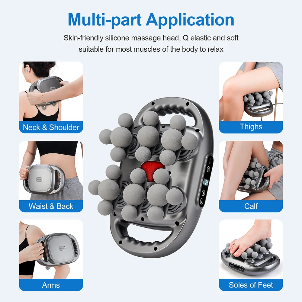 22-Head Fascia Gun High Frequency Vibration Body Massage Gun Back Massager Waist Massager Neck Shoulder Thigh Fascia masajeador