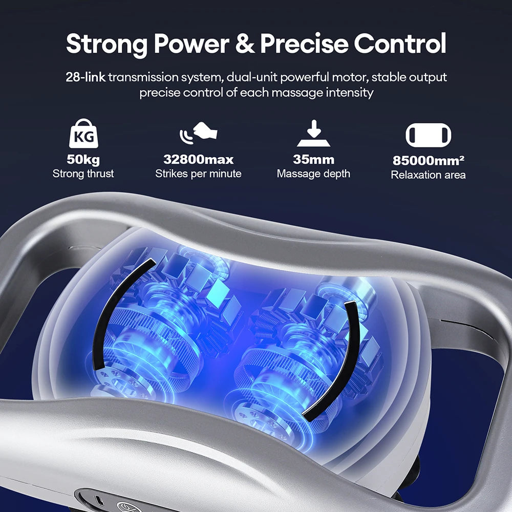 22-Head Fascia Gun High-Frequency Vibration Body Massage Gun Back and Waist Massager Neck Shoulder Massager Muscle masajeador