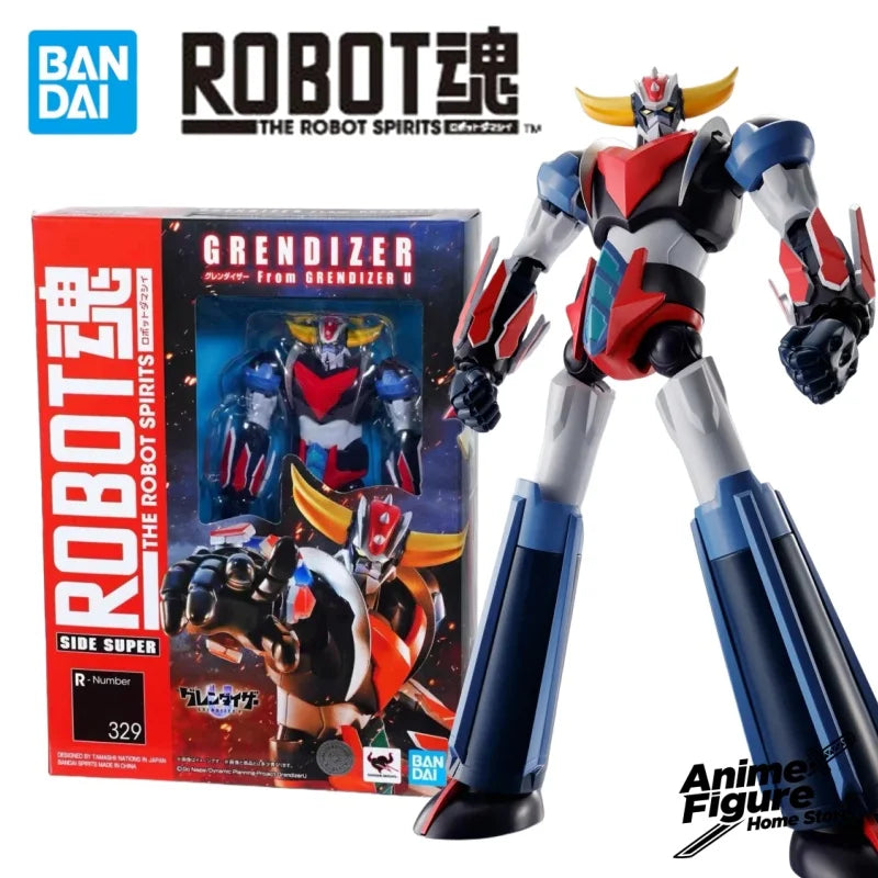 100%Original in Stock Bandai CHOGOKIN GRENDIZER & SPAZER UFO SET 1975 Replica ROBOT NUMBER 329 Anime Character Model Collection