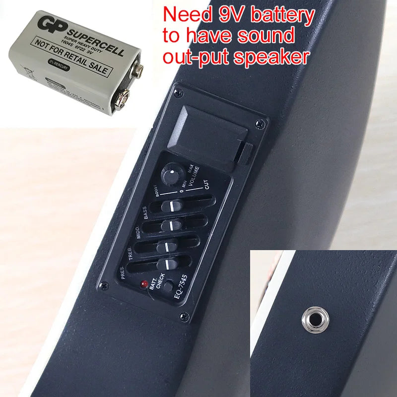 Electric Acoustic Guitar 6 Strings Round Back Ovation Model Brown 41 Inch Acoustic Guitar Cutaway Design Electric Folk Guitar