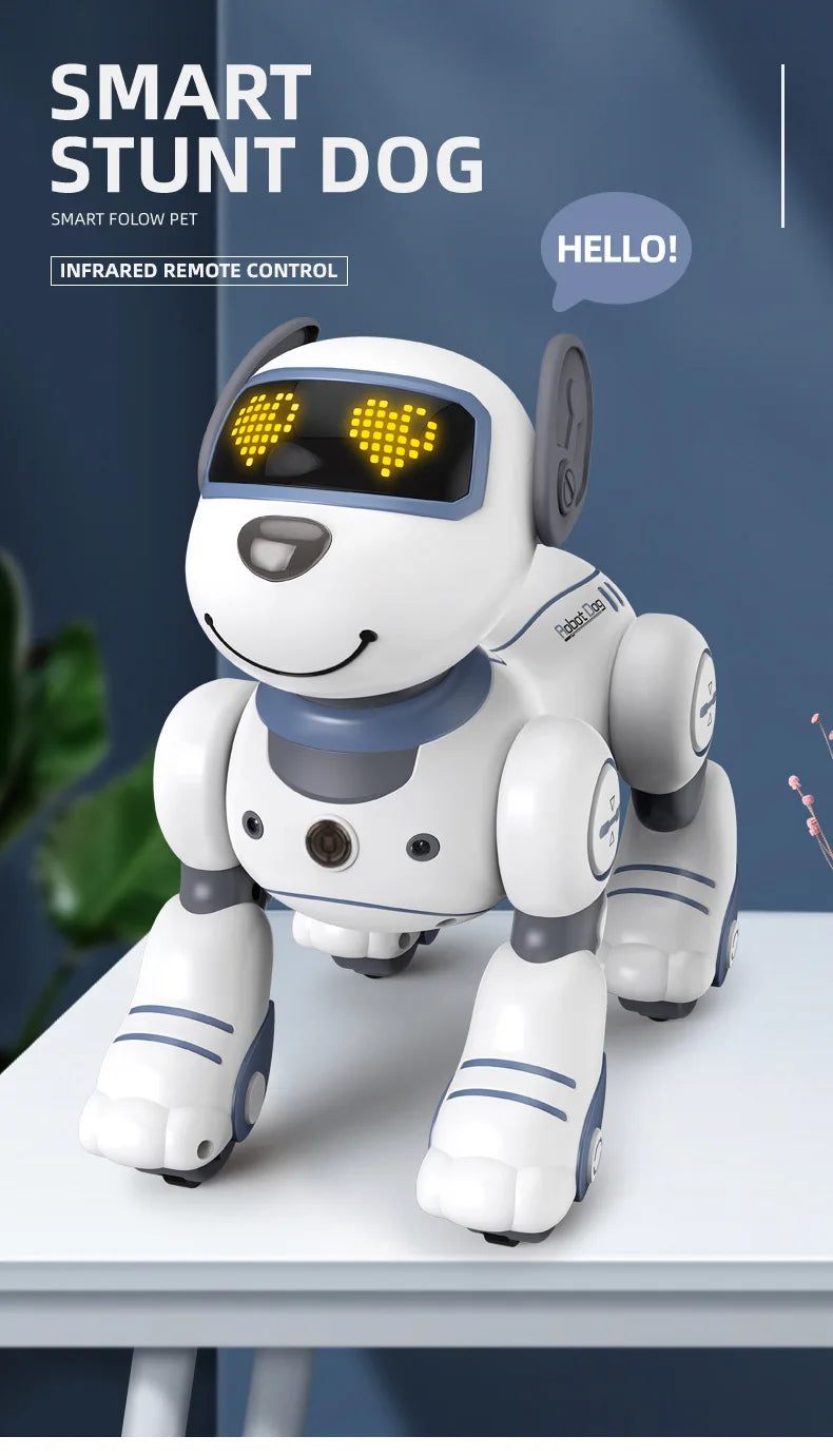 2025 AI Smart Robot Dog - Voice Control, Touch Sensing, Programmable Pet Toy Gift for Boys Girls (RC Dancing)