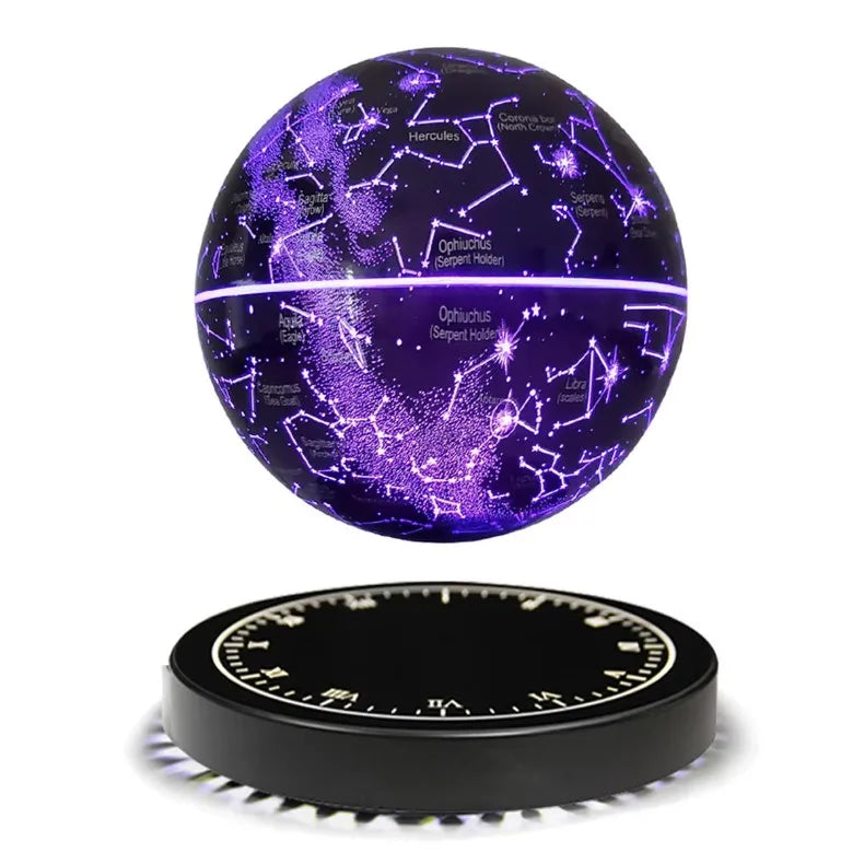 Magnetic Levitation LED Moon Lamp Auto-Rotating Globe Atmosphere Night Light for Bedroom Floating Home Office Decor Gift