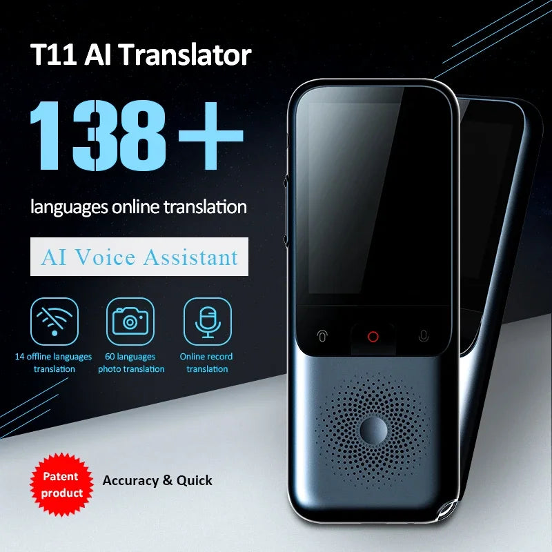 T11 Portable Audio Translator 138 Language Smart Translator Offline In Real Time Smart Voice AI Voice Photo Translator T10Pro