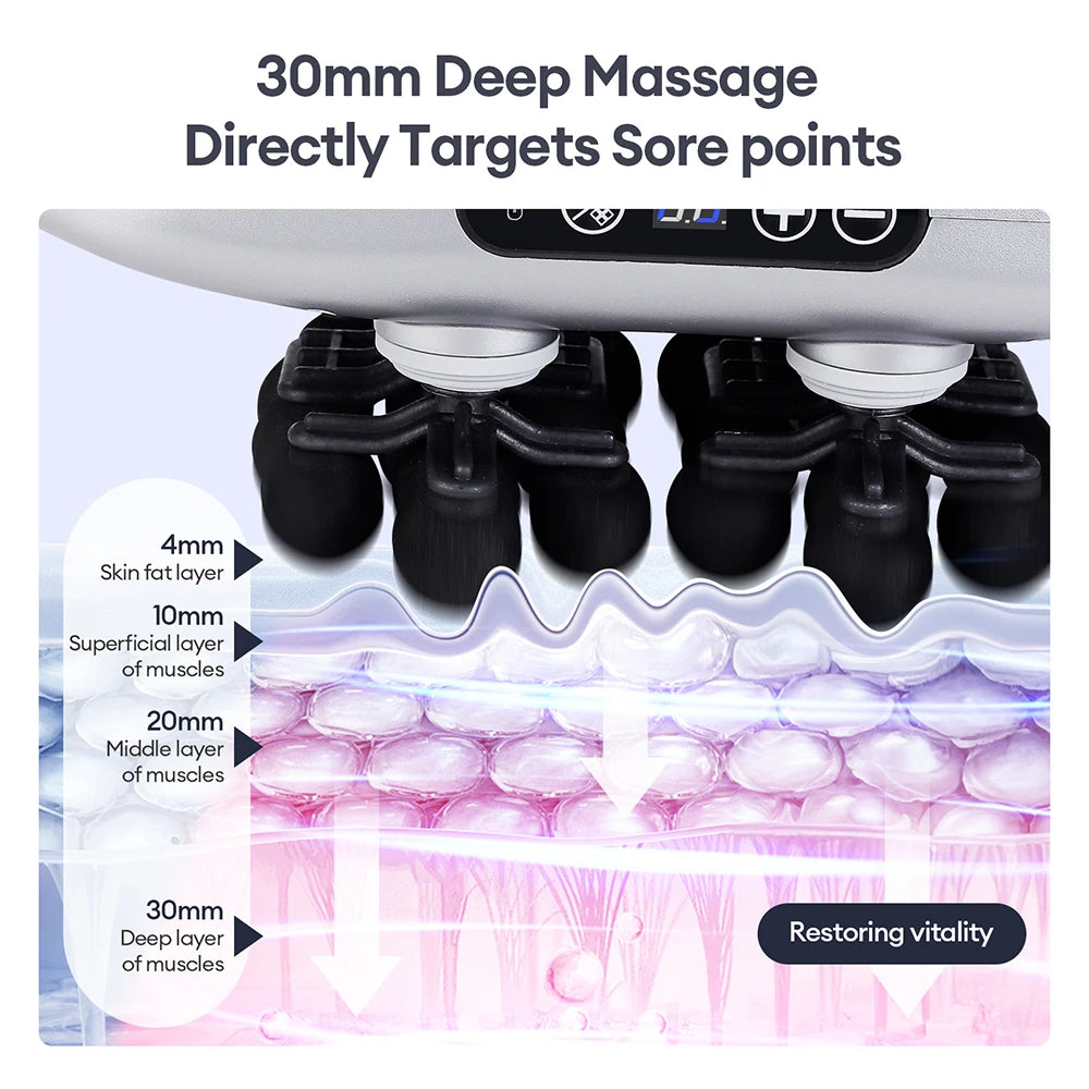 22-Head Fascia Gun High-Frequency Vibration Body Massage Gun Back and Waist Massager Neck Shoulder Massager Muscle masajeador