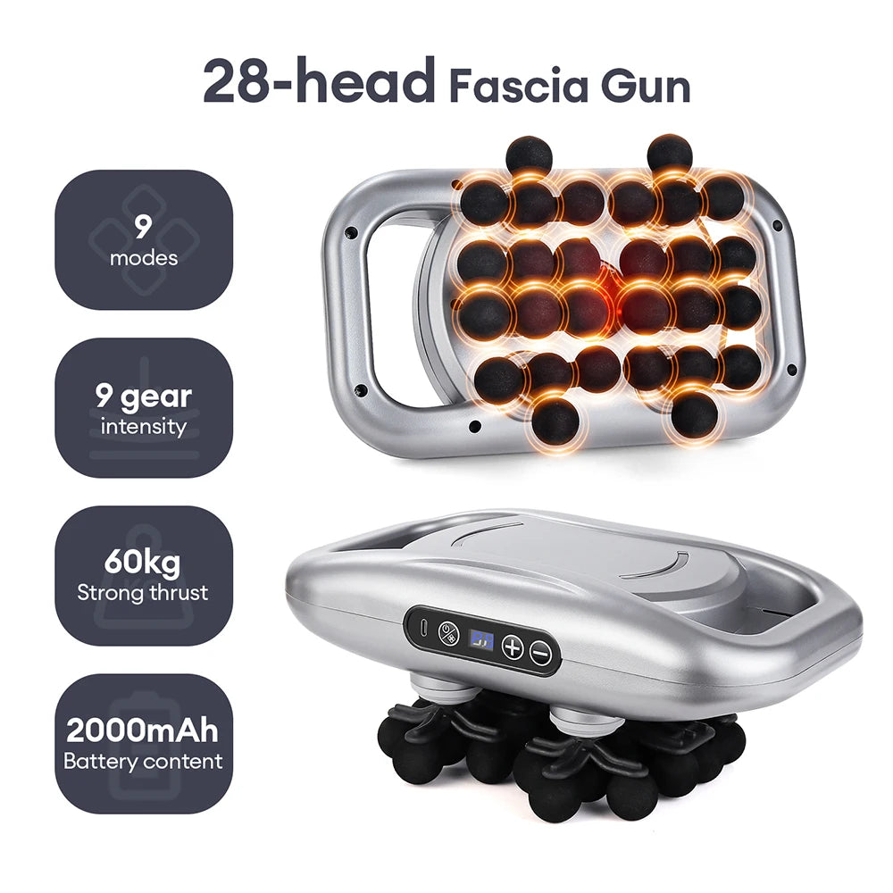 Six-head Fascia Gun High Frequency Vibration Waist Shoulder Back Leg Deep Tissue Body Massage Machine