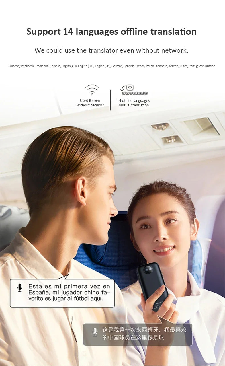 T11 Portable Audio Translator 138 Language Smart Translator Offline In Real Time Smart Voice AI Voice Photo Translator T10Pro
