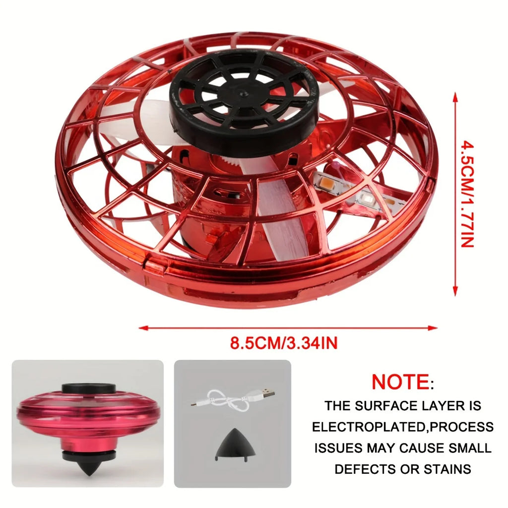 NEW LED Flying UFO Spinner Fingertip, Upgrade Flight Helicopter Gyro Flyorb Hover Ball, Mini Drone Aircraft Toy, Christmas Gift